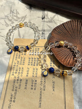 Lapis Lazuli Clear Quartz Beaded Crystal Bracelet 8mm