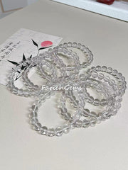 Natural Clear Quartz Beaded Crystal Bracelet 6/8/10/12/14mm