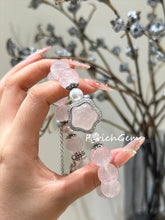 Mozambique Rose Quartz Pearl Beaded Crystal Bracelet 12.3+8mm