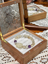 Nine-Tailed Fox Citrine Amethyst Beaded Crystal Bracelet 8-9mm