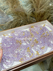 Natural Bolivian Amethyst Beaded Crystal Bracelet 7mm