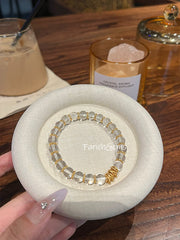 Clear Quartz Beaded Crystal Wrap Protection Bracelet 8mm