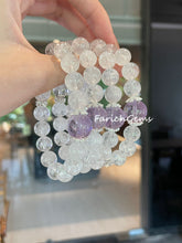 Clear Azeztulite Quartz Amethyst Azeztulite Quartz Beaded Crystal Bracelet 10+14mm