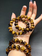 Natural Tiger's Eye Stone Beaded Crystal Bracelet 6/8/10/12/14mm (7A-Grade)