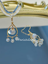 Natural Gray Moonstone Copper Accessories Earring