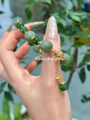 Jasper Jade 925 Silver Beaded Crystal Bracelet