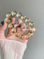 Natural Citrine Beaded Crystal Bracelet (7A-Grade)