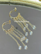 Natural Gray Moonstone Copper Accessories Fringe Earring