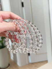 Natural Clear Quartz Beaded Crystal Bracelet 6/8/10/12/14mm