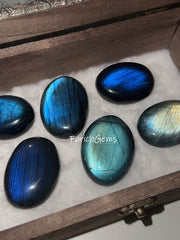 Natural Labradorite Crystal Stone, Polished Flashy Labradorite Handle Stone