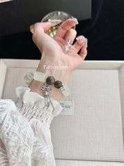 Citrine Quartz Agarwood Beaded Crystal Bracelet