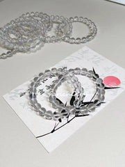 Natural Clear Quartz Beaded Crystal Bracelet 6/8/10/12/14mm