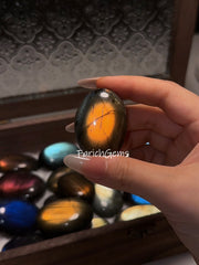 Natural Labradorite Crystal Stone, Polished Flashy Labradorite Handle Stone