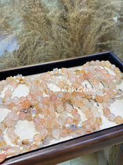 Fire Rose Hematoid Quartz Pearl Beaded Crystal Bracelet 10mm