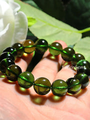 Natural Moldavite Beaded Crystal Bracelet 8/10/12mm