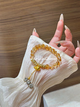 Citrine Quartz Copper Accessories Beaded Crystal Bracelet 7mm+