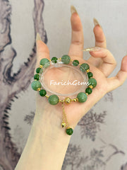 Jasper Jade 925 Silver Beaded Crystal Bracelet