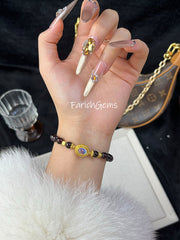 Garnet Beaded Crystal Bracelet 8mm