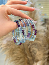 Natural Rainbow Fluorite Beaded Crystal Bracelet