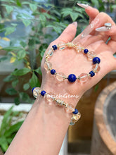 Citrine Lapis Lazuli Beaded Crystal Bracelet