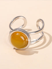 Adjustable Crystal Ring With Multiple Material Options