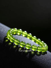 Natural Peridot Beaded Crystal Bracelet