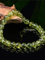 Natural Peridot Beaded Crystal Bracelet