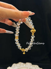 Natural Faceted Clear Quartz Beaded Crystal Bracelet 5*8mm