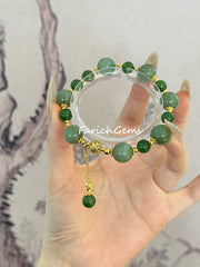 Jasper Jade 925 Silver Beaded Crystal Bracelet