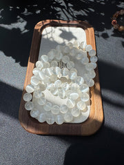 Natural Selenite Beaded Crystal Bracelet 8/10/12/14mm