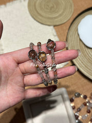 Four-Season Phantom Quartz Beaded Crystal Bracelet 5mm