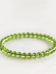 Natural Peridot Beaded Crystal Bracelet