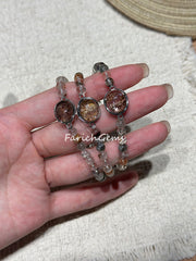 Four-Season Phantom Quartz Beaded Crystal Bracelet 5mm