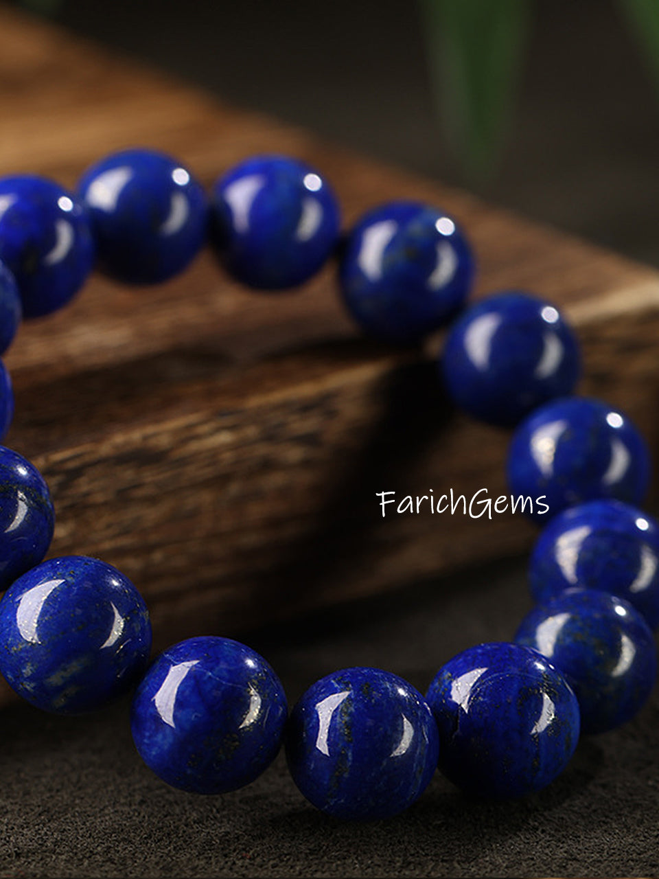 Top Grade Lapis Lazuli Beaded Crystal Bracelet 6/8.5/10/12mm