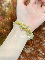 Citrine Fox Mask Copper Accessories Beaded Crystal Bracelet 8mm