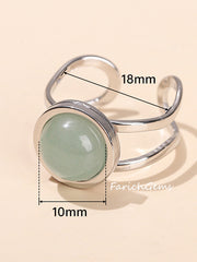 Adjustable Crystal Ring With Multiple Material Options