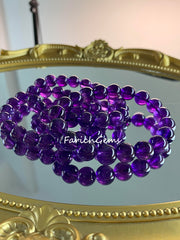 Uruguayan Natural Amethyst Beaded Crystal Bracelet (7A-Grade)