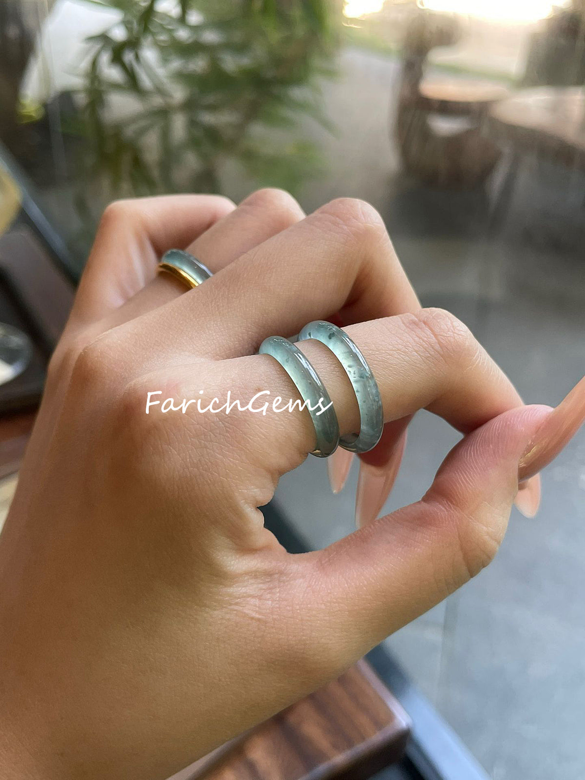 Natural Jadeite Ring 14-19mm (Inner Diameter)