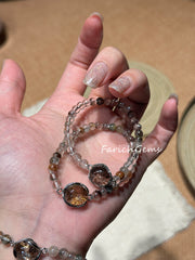 Four-Season Phantom Quartz Beaded Crystal Bracelet 5mm