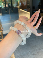 Clear Azeztulite Quartz Amethyst Azeztulite Quartz Beaded Crystal Bracelet 10+14mm