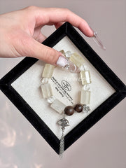 Citrine Quartz Agarwood Beaded Crystal Bracelet